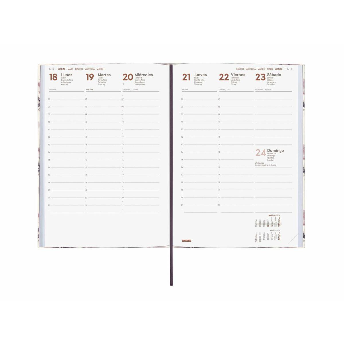 Agenda Finocam Dynamic Berlin Zen 2024 Multicolor A5 14 x 20,4 cm