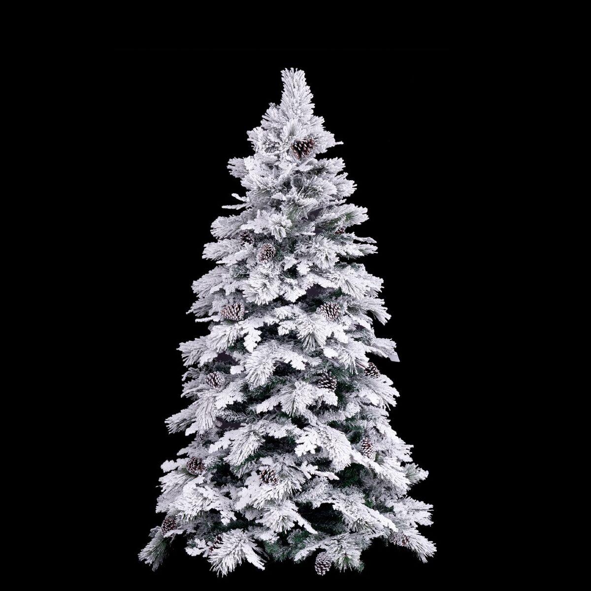 Árbol de Navidad Blanco Verde PVC Metal Polietileno 150 cm