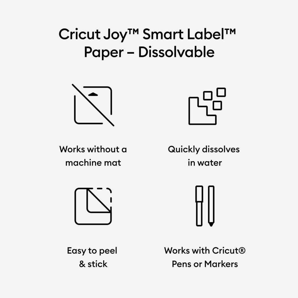 Papel Soluble para Plotter de corte Cricut Joy