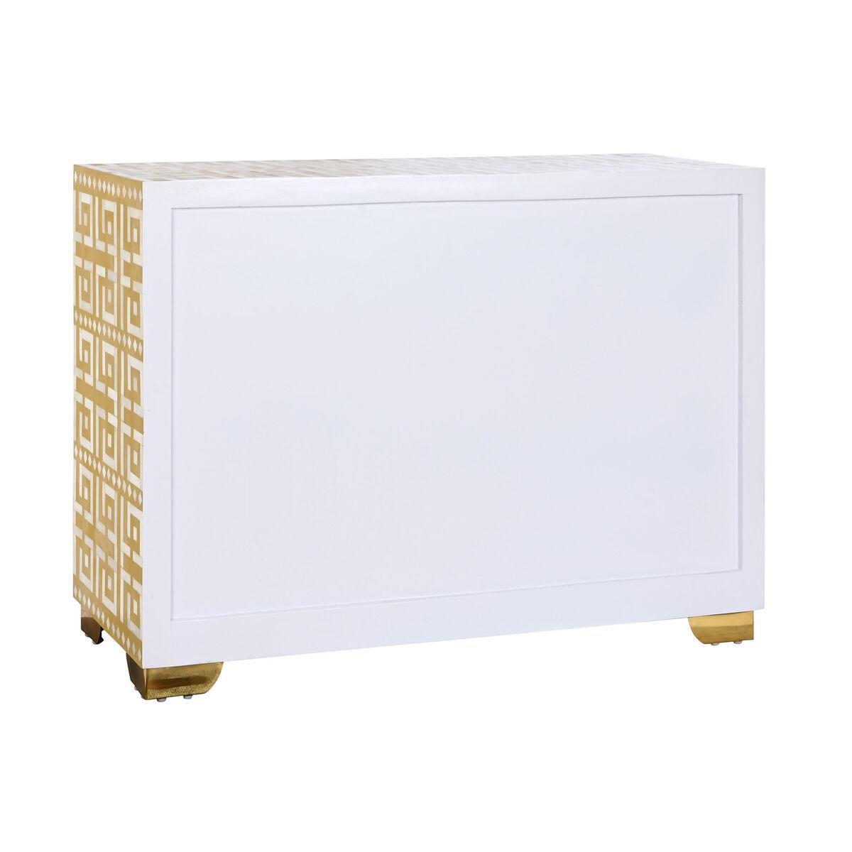 Cómoda DKD Home Decor Amarillo Blanco Hueso 100 x 40 x 75 cm