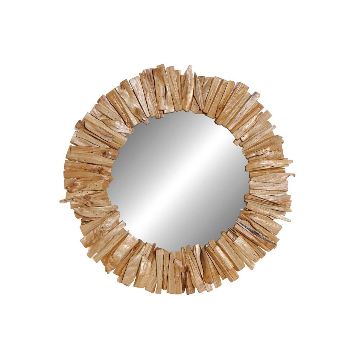 Espejo de pared DKD Home Decor Natural Alpino Acabado envejecido 60 x 4 x 60 cm