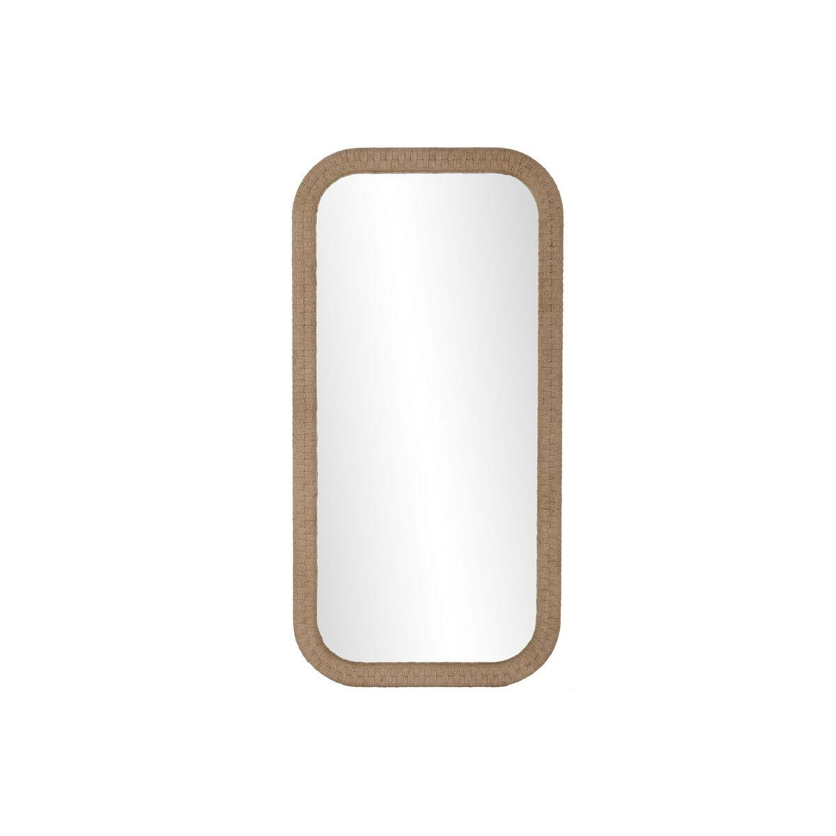 Espejo de pared Home ESPRIT Natural Cuerda Madera MDF Bali 60 x 4 x 120 cm