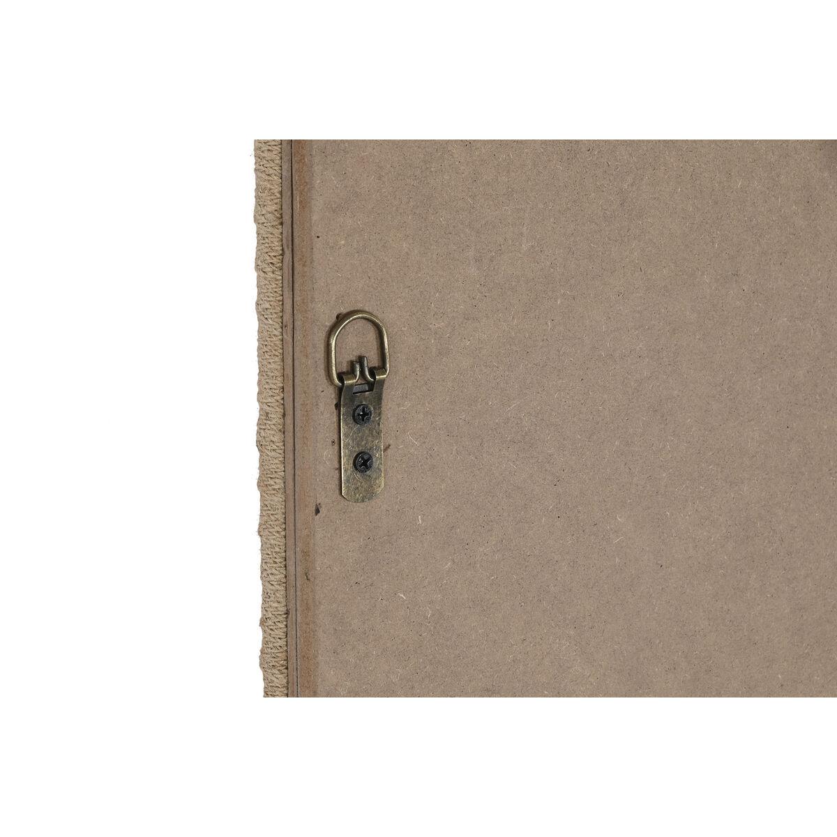Espejo de pared Home ESPRIT Natural Cuerda Madera MDF Bali 60 x 4 x 120 cm