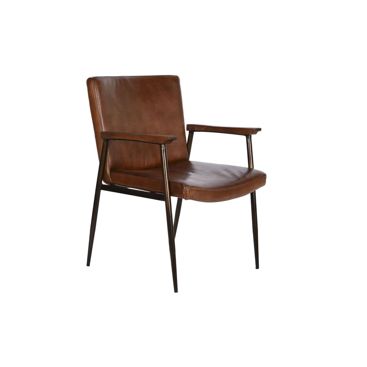 Sillón Home ESPRIT Marrón Negro Hierro 60 x 67 x 83 cm