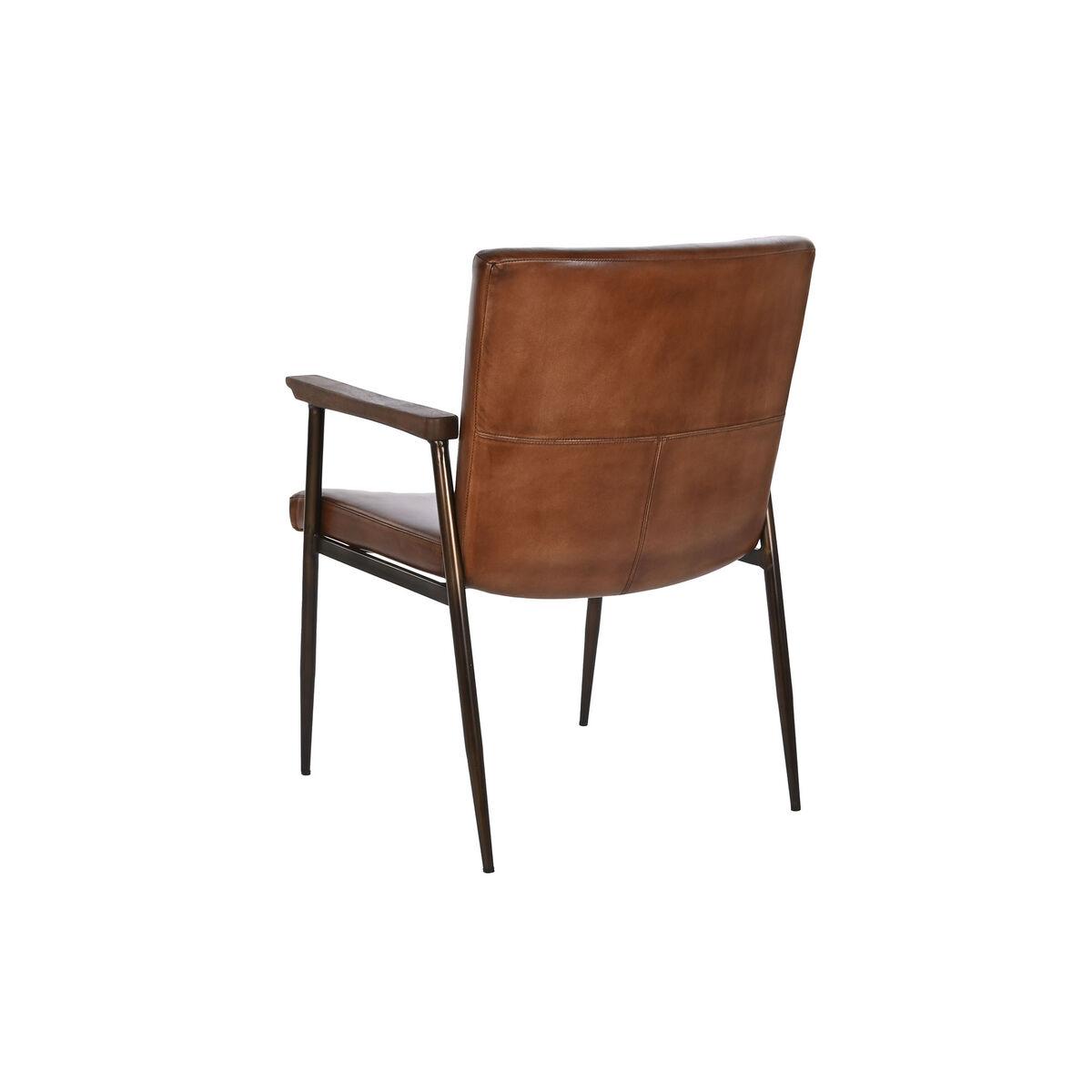 Sillón Home ESPRIT Marrón Negro Hierro 60 x 67 x 83 cm