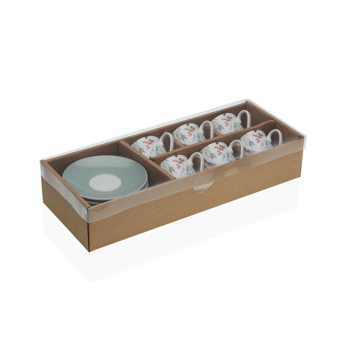 Juego de Café Versa Acebo Porcelana Multicolor