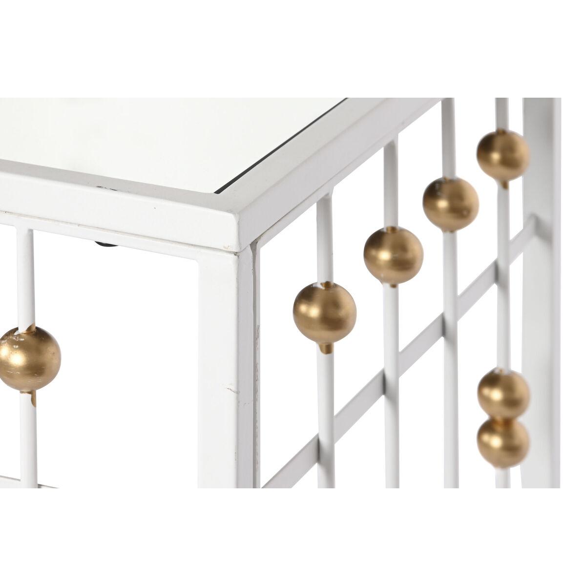 Recibidor Home ESPRIT Blanco Dorado 120 x 40 x 80 cm