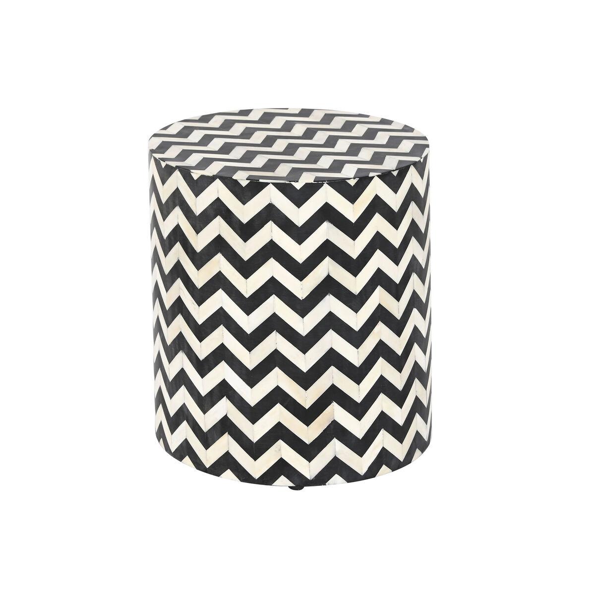 Mesa auxiliar DKD Home Decor Bicolor Hueso 37,5 x 37,5 x 42 cm