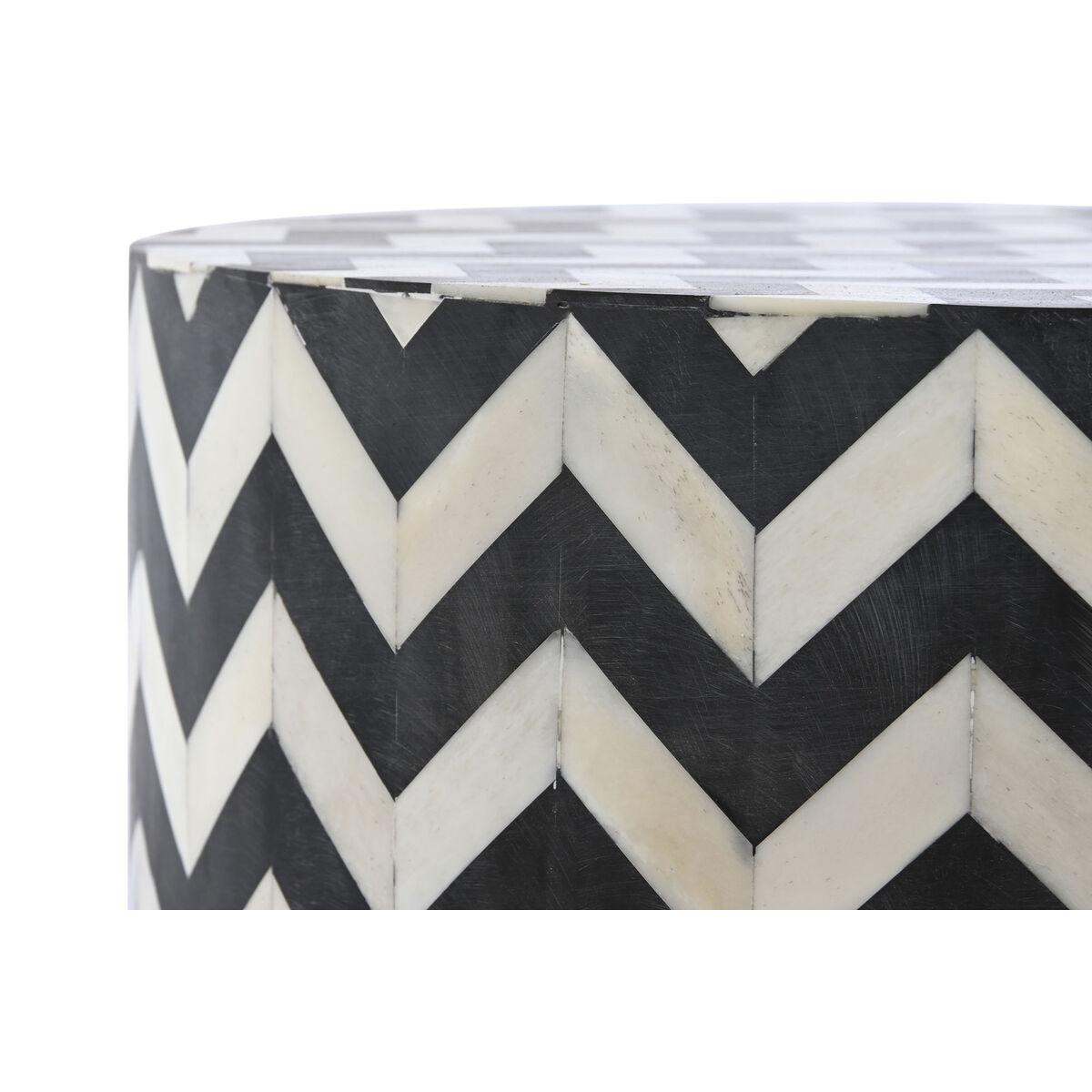 Mesa auxiliar DKD Home Decor Bicolor Hueso 37,5 x 37,5 x 42 cm