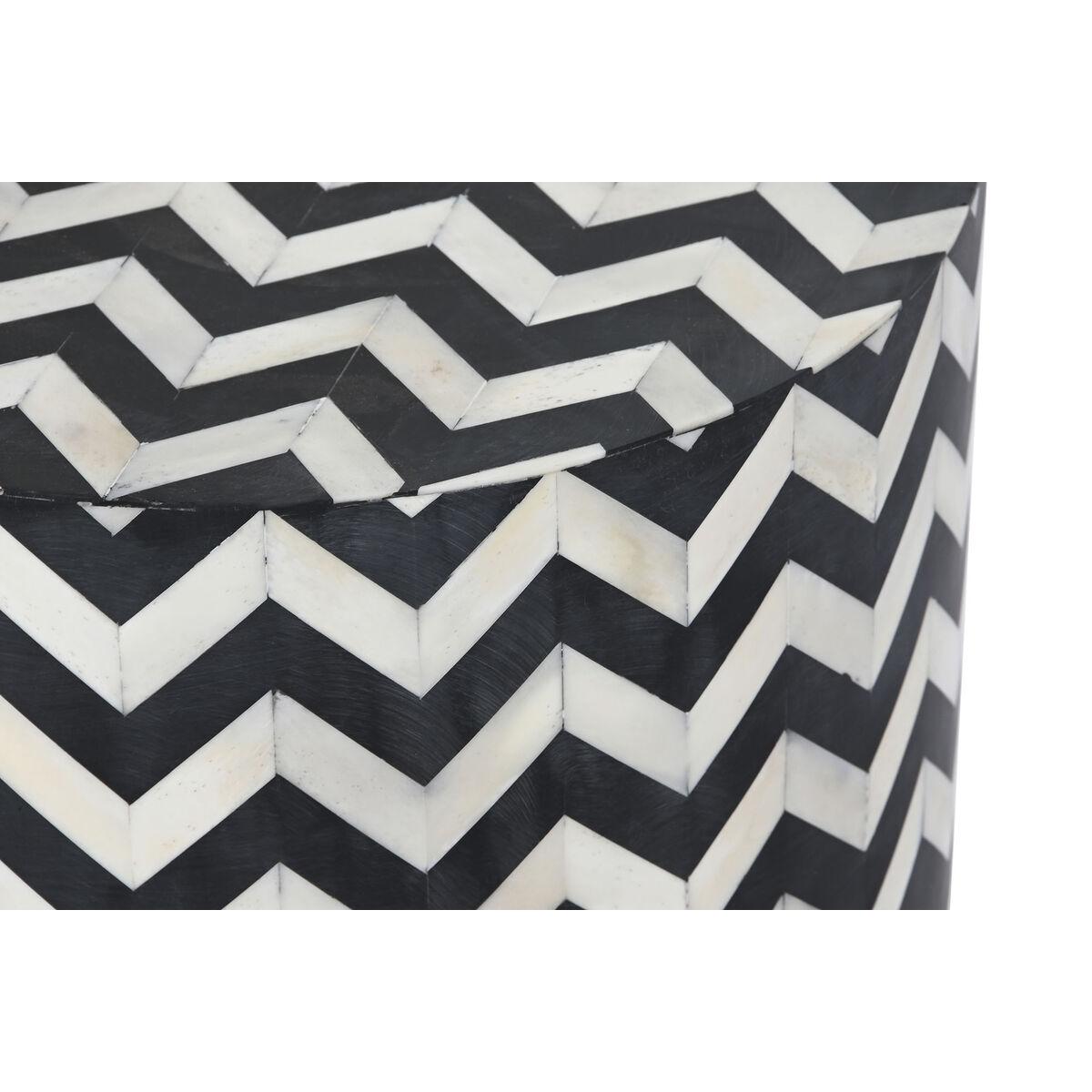 Mesa auxiliar DKD Home Decor Bicolor Hueso 37,5 x 37,5 x 42 cm
