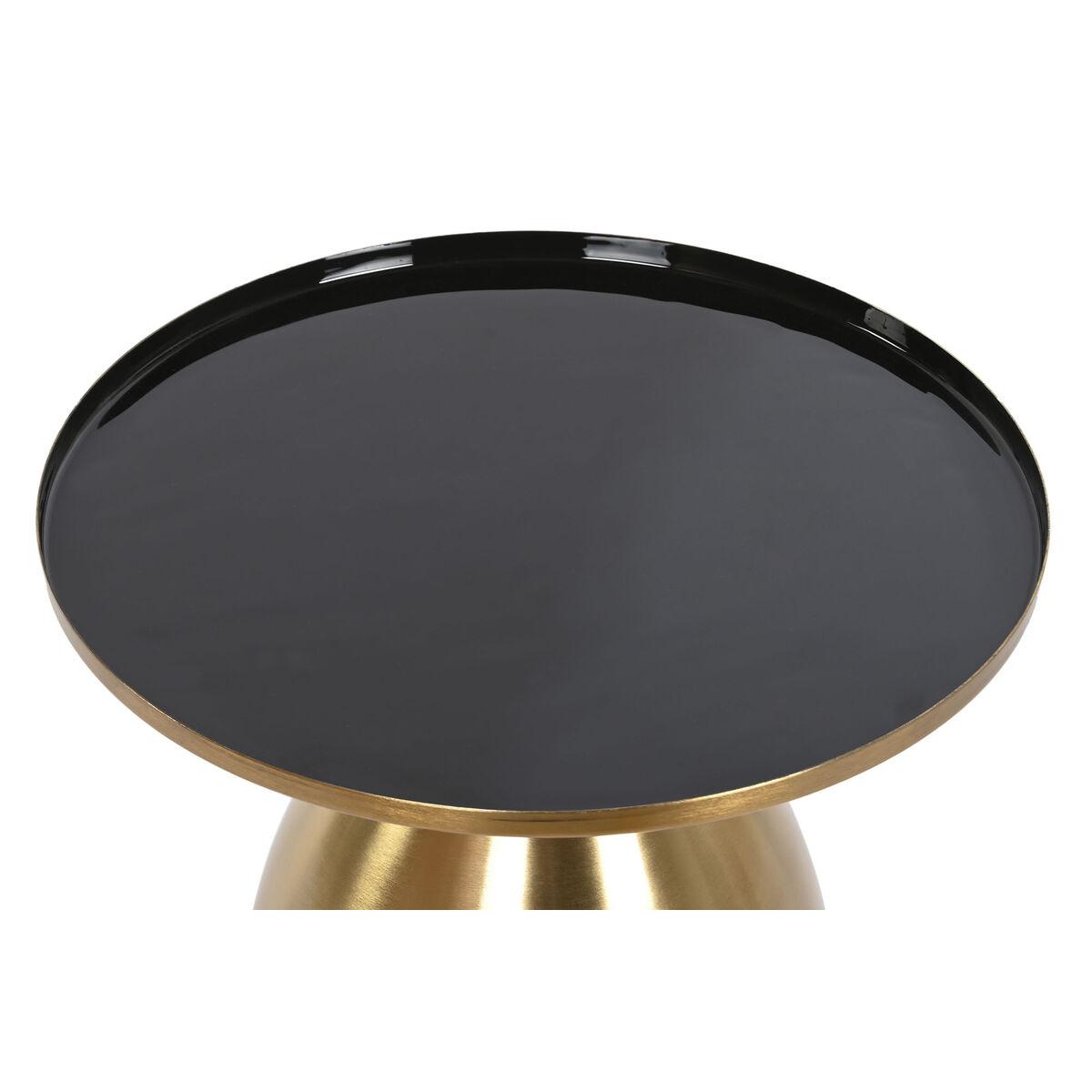 Mesa auxiliar DKD Home Decor Negro Dorado Metal 40 x 40 x 52 cm