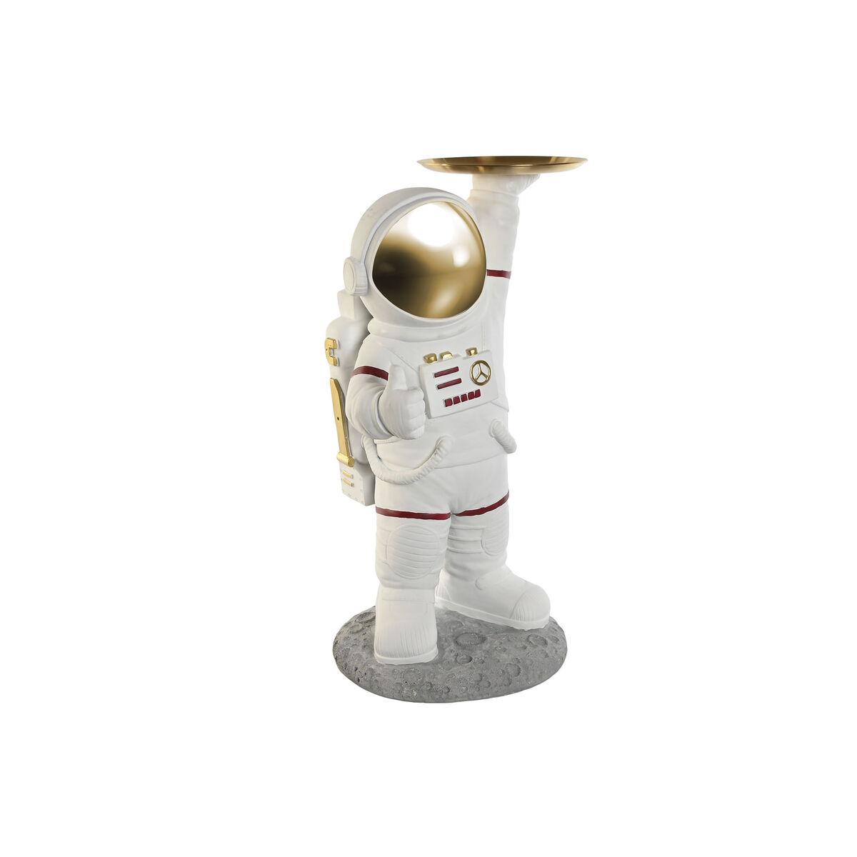 Figura Decorativa Home ESPRIT Blanco Dorado Astronauta 46 x 35 x 77,5 cm