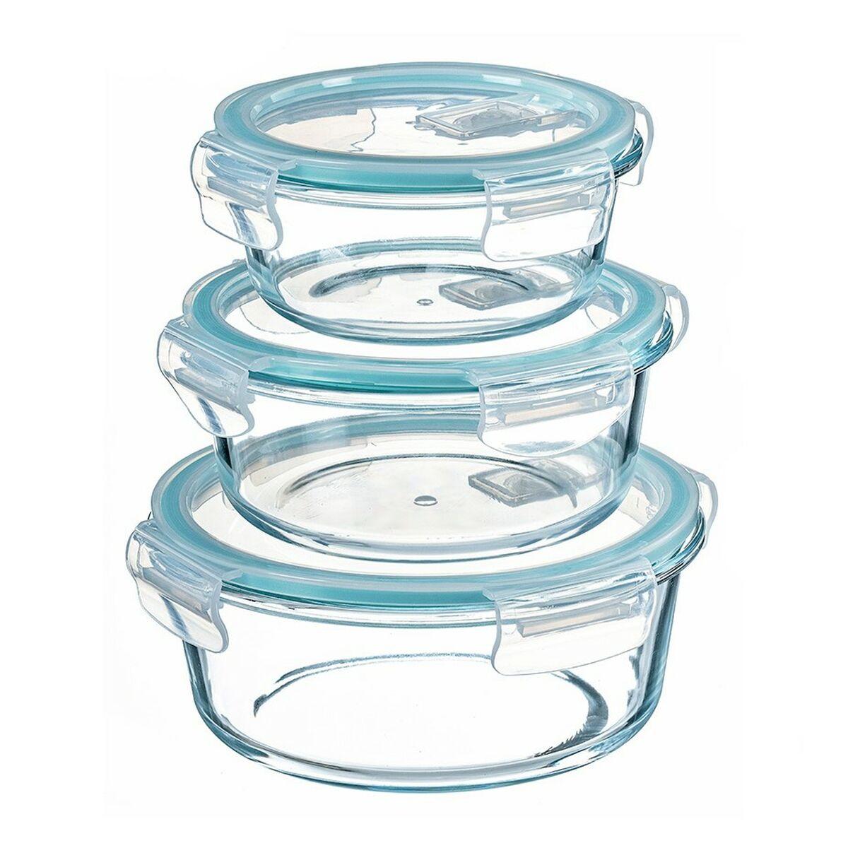 Set de Recipientes de Cocina Herméticos Apilables Kozina Redonda 3 Piezas