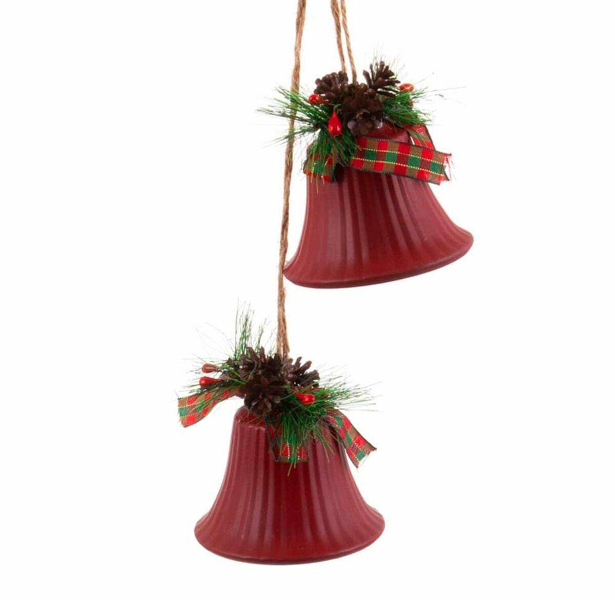 Adorno Navideño Rojo Multicolor Campanas 14 x 9 x 47 cm