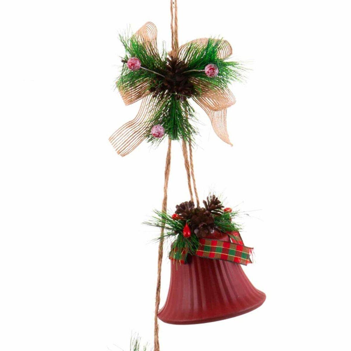 Adorno Navideño Rojo Multicolor Campanas 14 x 9 x 47 cm
