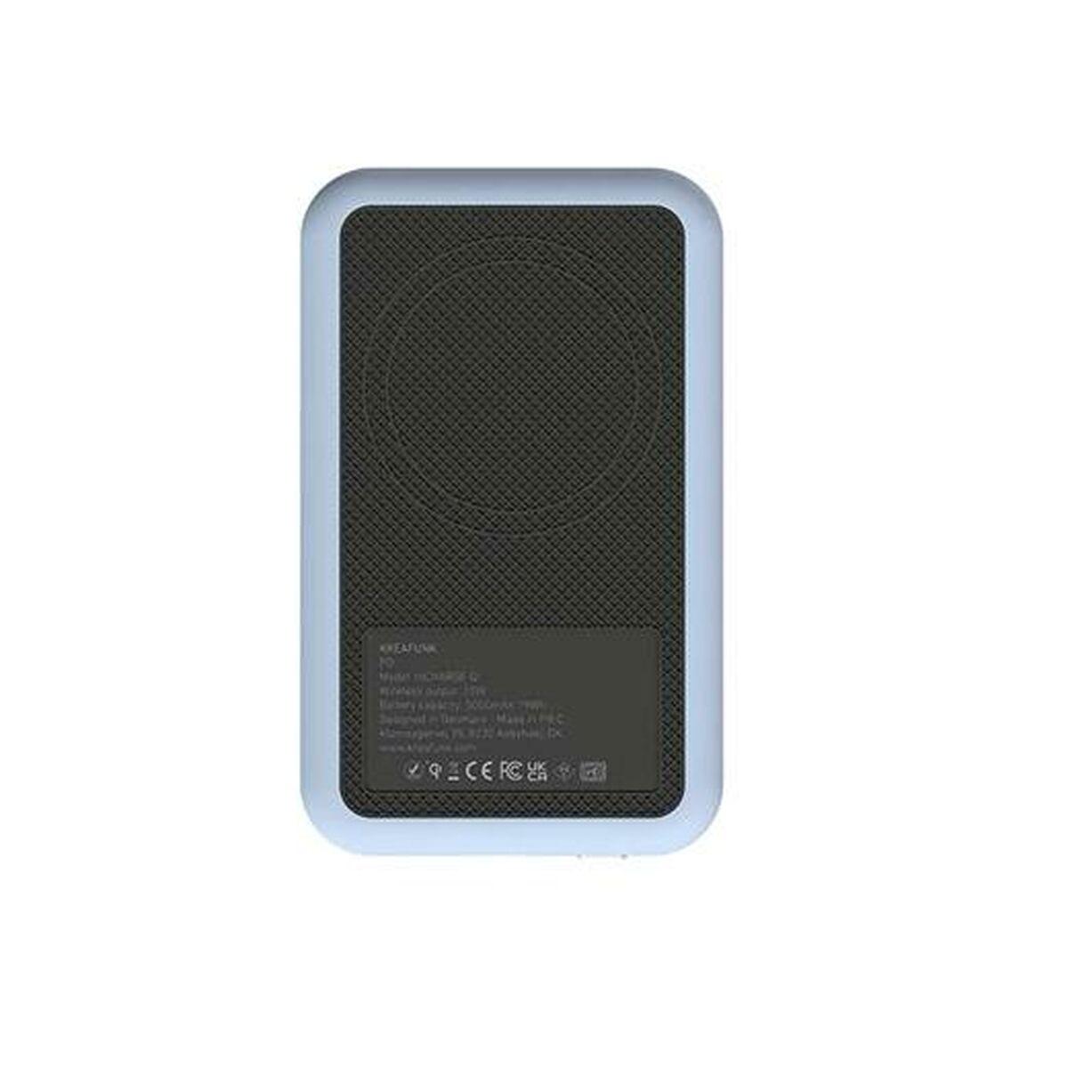 Power Bank con Cargador Inalámbrico Kreafunk Azul claro 5000 mAh