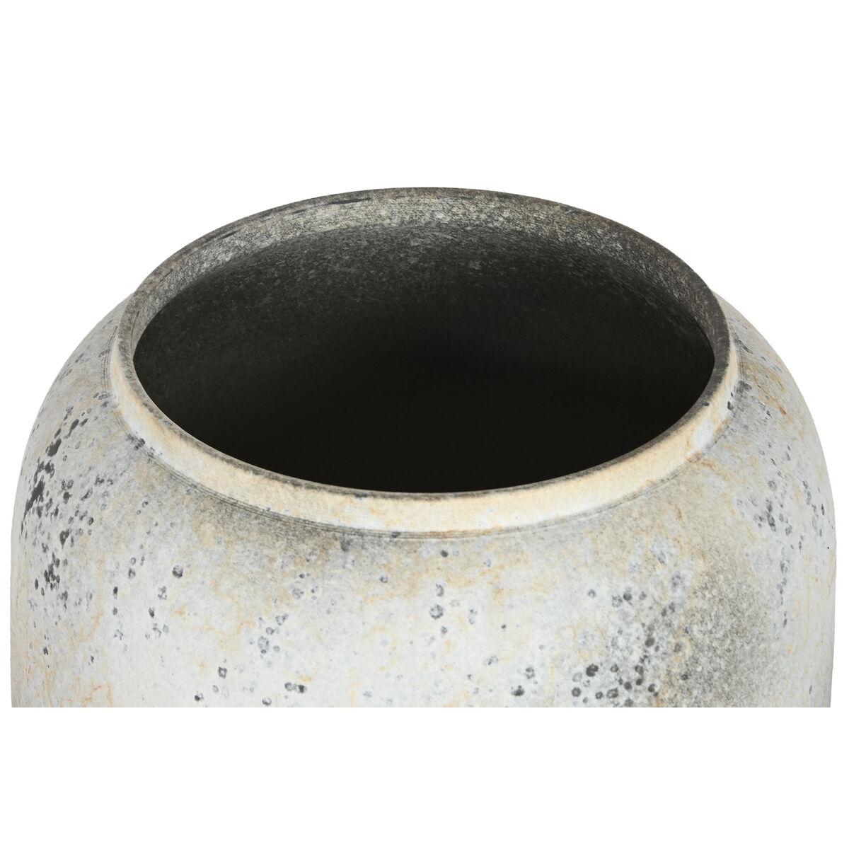 Jarrón Home ESPRIT Blanco Marrón Cerámica 36 x 36 x 70 cm