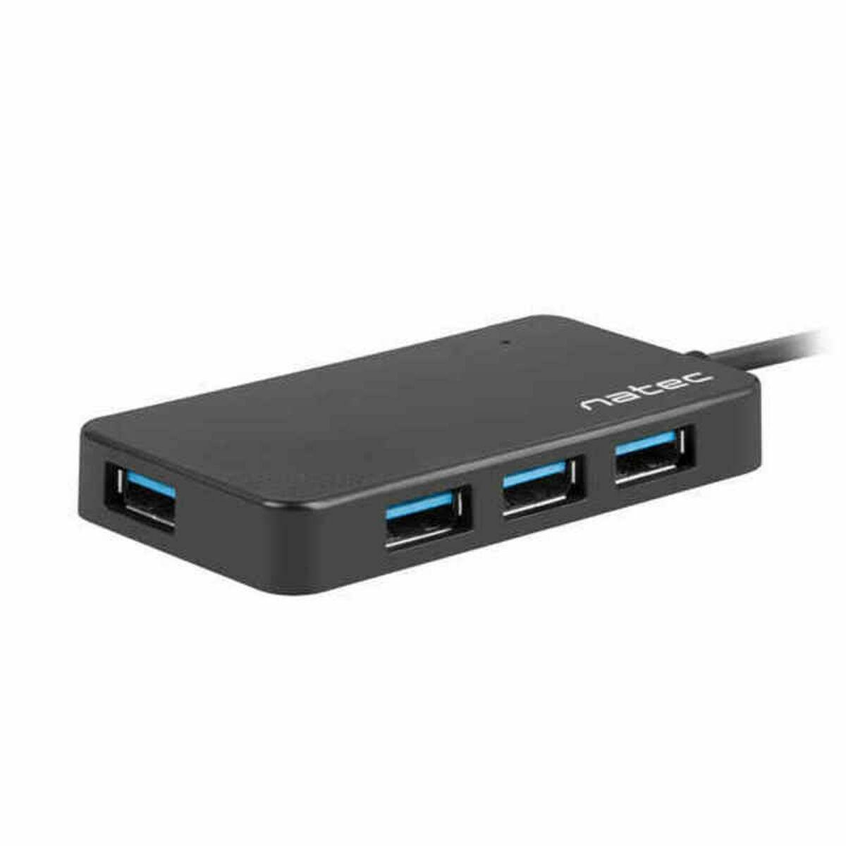 Hub USB Natec Moth Negro Multicolor (1 unidad)