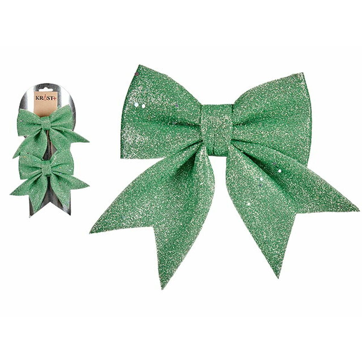 Set Adornos de Navidad Lazo Verde Plástico 17 x 2 x 13 cm (36 Unidades)
