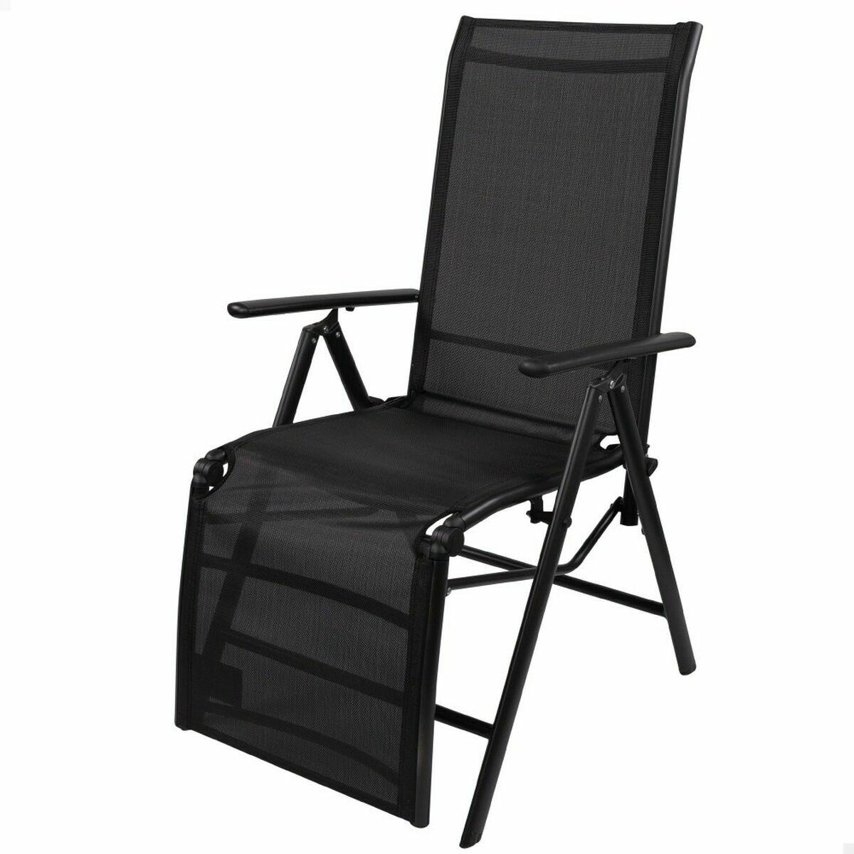 Tumbona Aktive Plegable Negro 145 x 47 x 80 cm