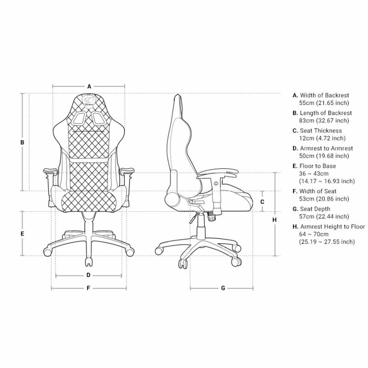 Silla Gaming Cougar Armor One Negro Amarillo