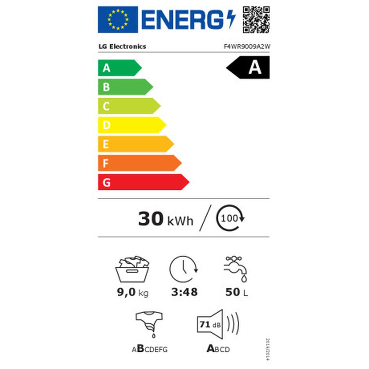 Lavadora LG F4WR9009A2W 1400 rpm 9 kg