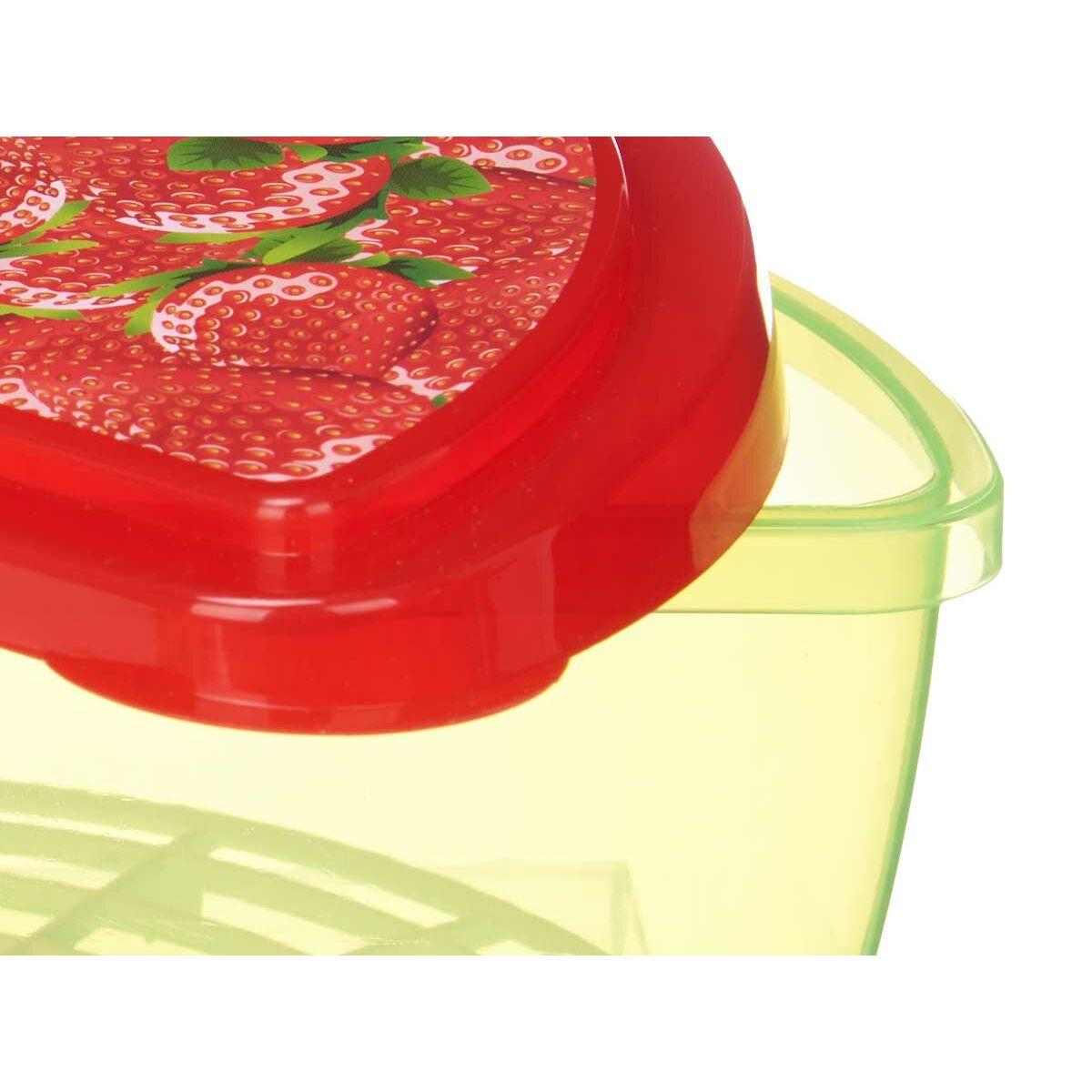 Fiambrera Leknes 78786 Plástico Fresa Sandía 23 x 8 x 13 cm Fruta (24 Unidades)