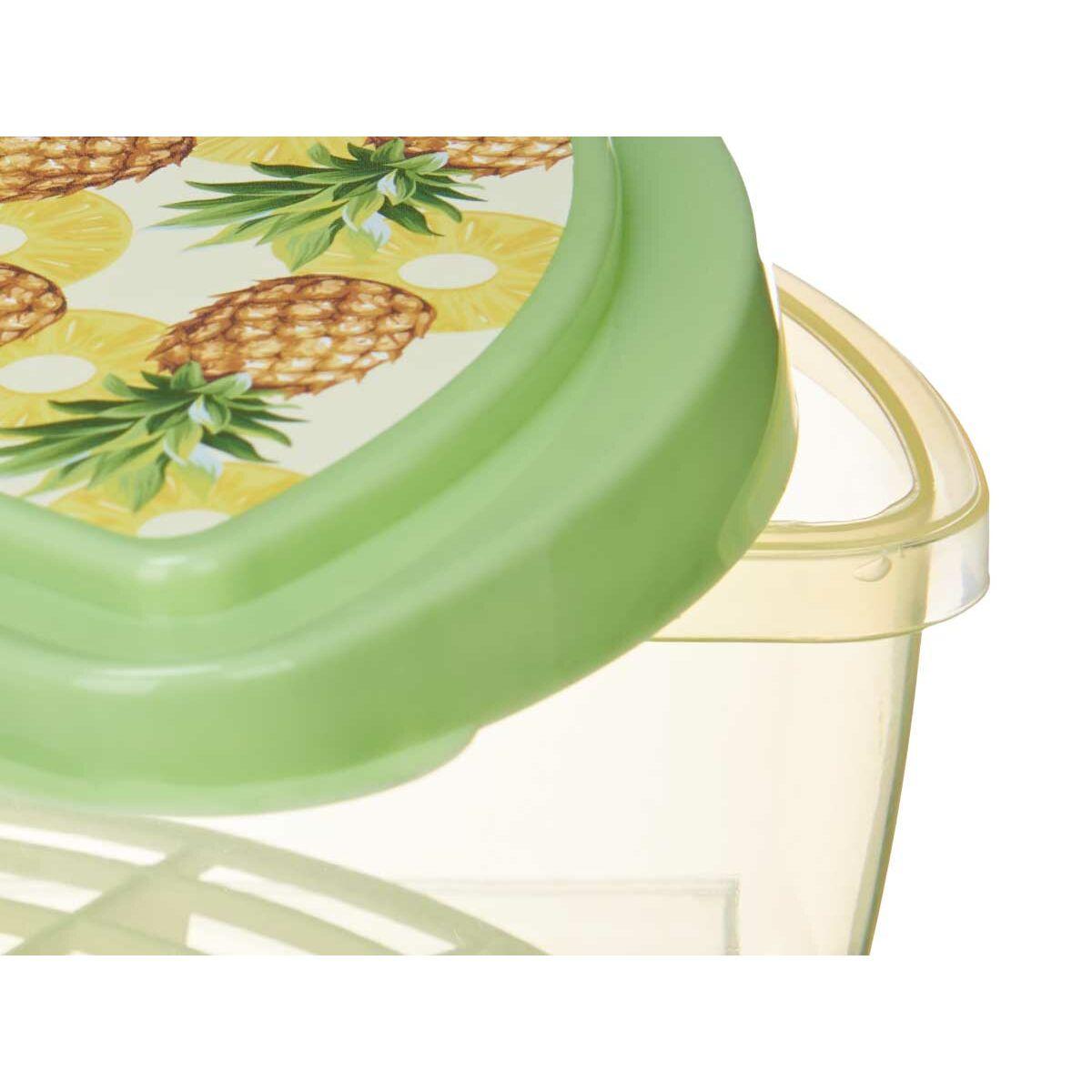 Fiambrera Leknes TP581-2 Plástico Piña Kiwi 23 x 8 x 13 cm Fruta (24 Unidades)