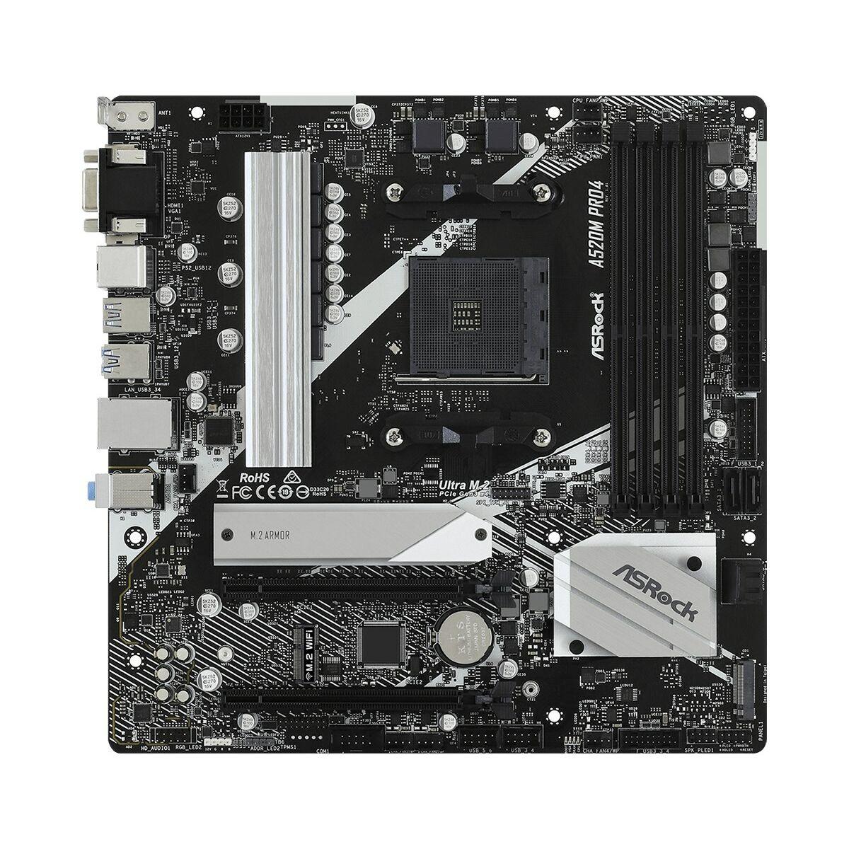 Placa Base ASRock A520M Pro4 AMD AM4