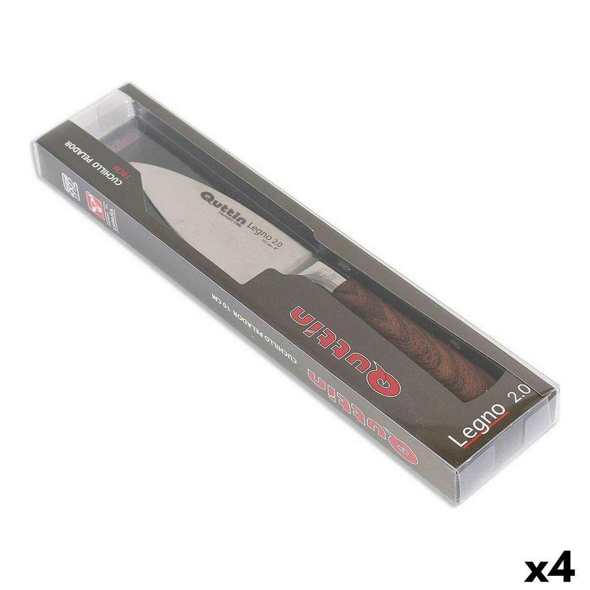 Cuchillo Pelador Quttin Quttin legno 2.0 Acero Inoxidable 11 cm (4 Unidades)