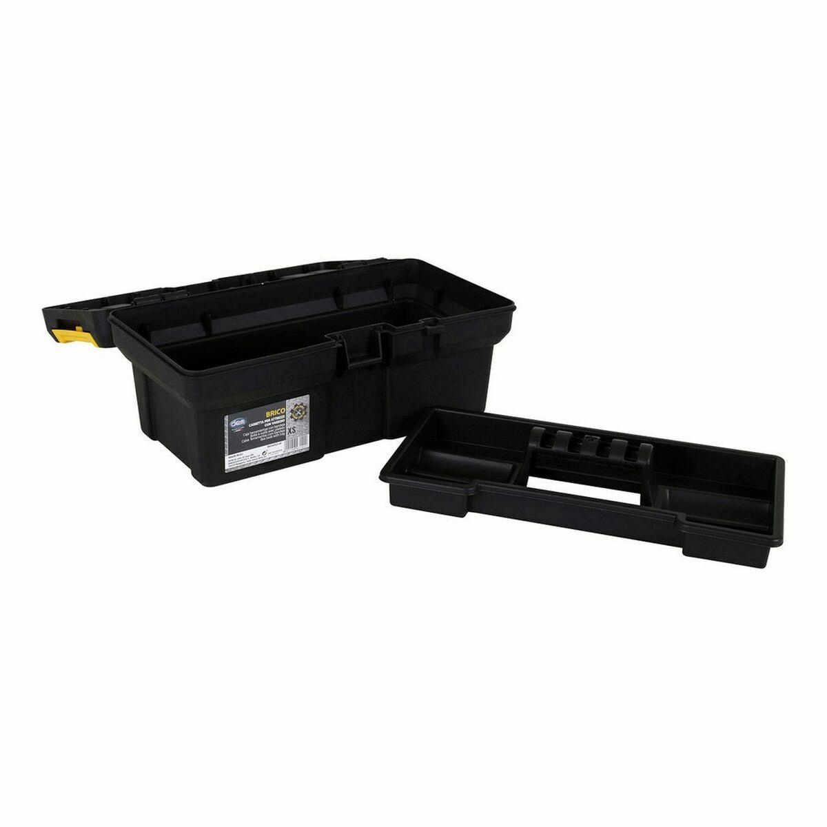 Caja de Herramientas Dem Brico Amarillo Negro 25 x 14 x 11,3 cm (6 Unidades)