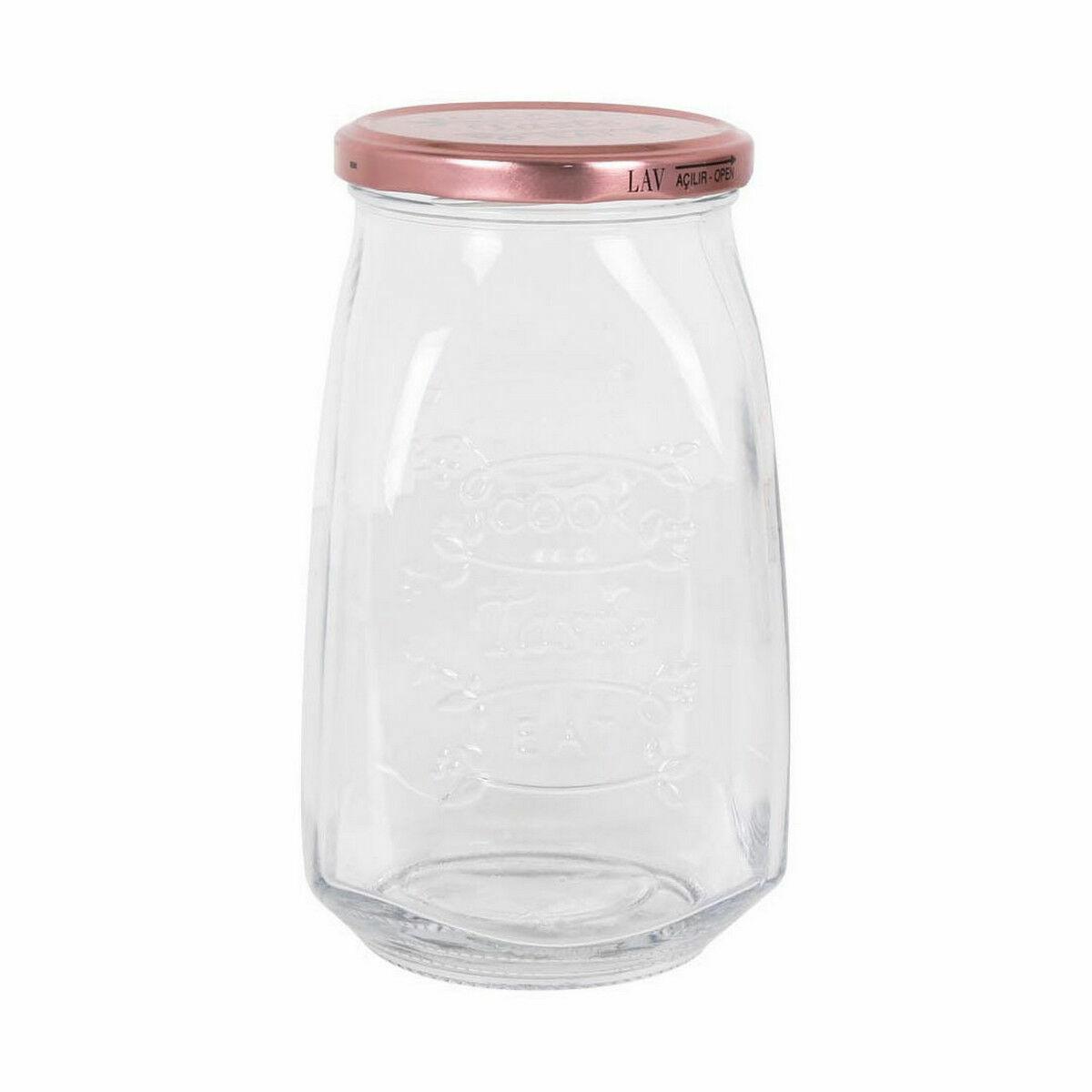 Tarro de Cristal Transparente Inde Tasty 1,05 L Con Tapa (12 Unidades)