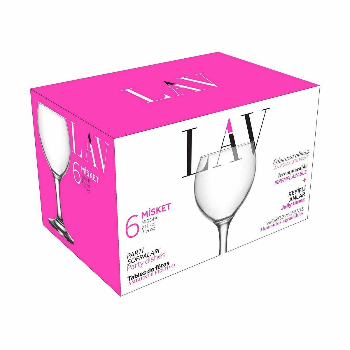 Set de copas de vino Inde Misket 210 ml 6 Piezas (4 Unidades)