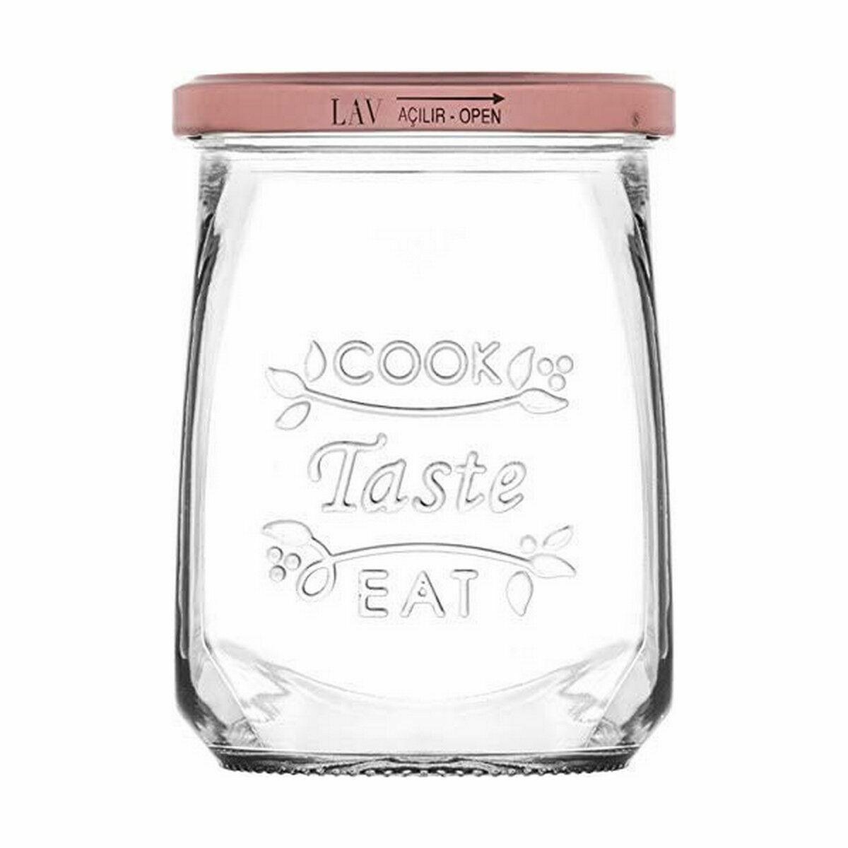 Tarro de Cristal Transparente Inde Tasty 550 ml Con Tapa (12 Unidades)