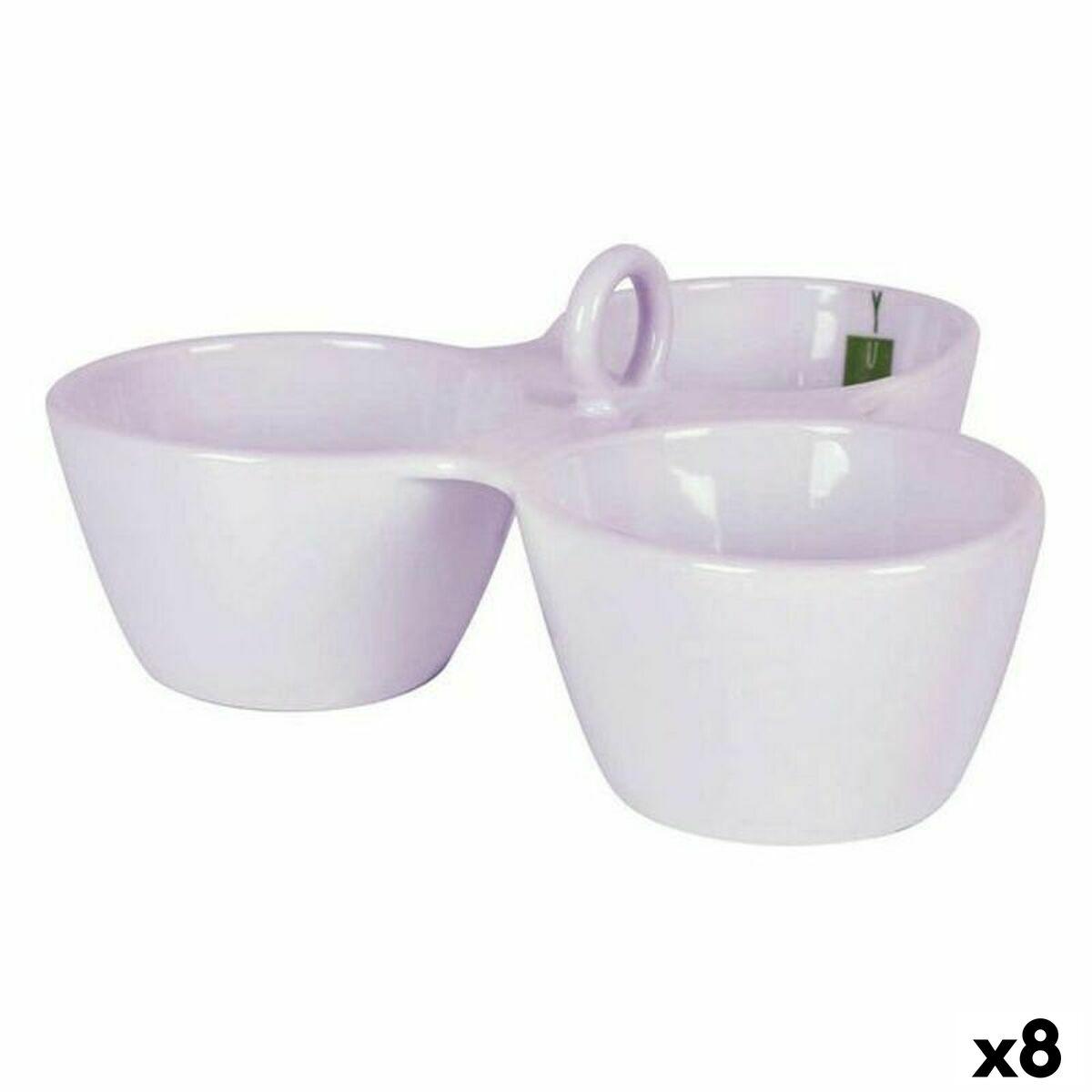 Cuenco La Mediterránea Yummy Blanco 19,3 x 19,3 x 8,2 cm (8 Unidades) (19,3 x 19,3 x 8,2 cm)
