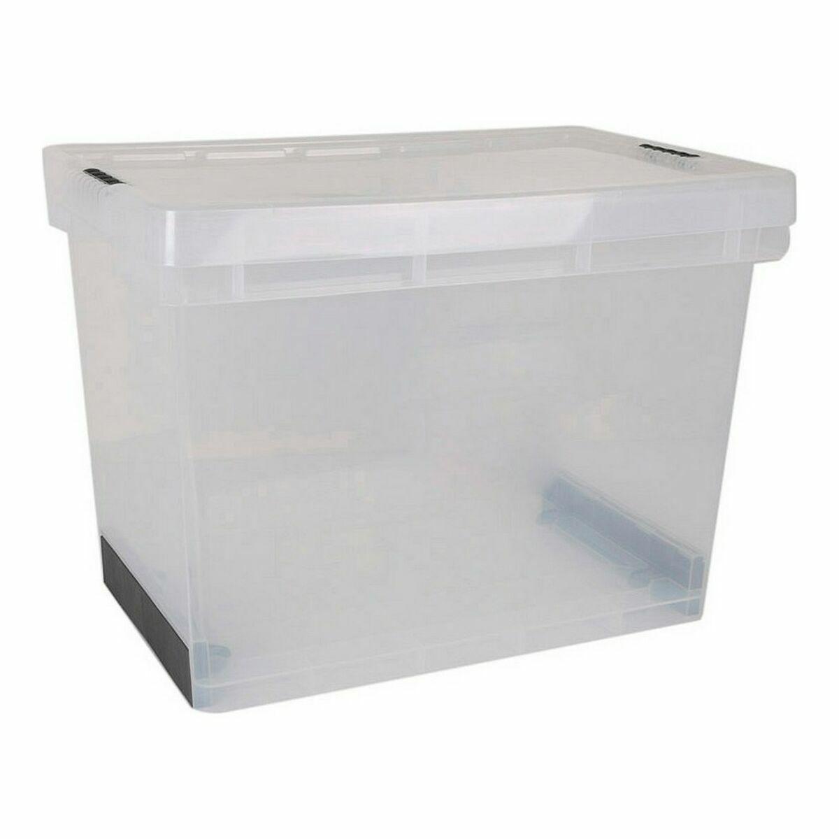 Caja de Almacenaje con Tapa Evolution Transparente 39 x 29 x 20,5 cm (6 Unidades) (39 x 29 x 20,5 cm)