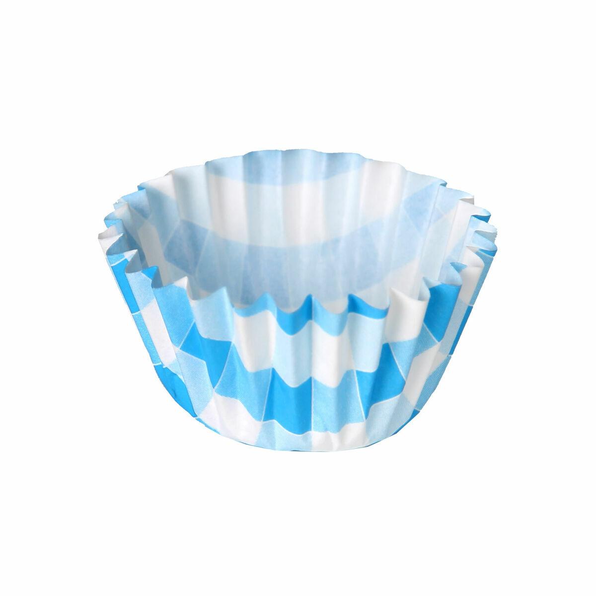 Moldes para Magdalenas Algon Azul Rayas Desechables (24 Unidades)