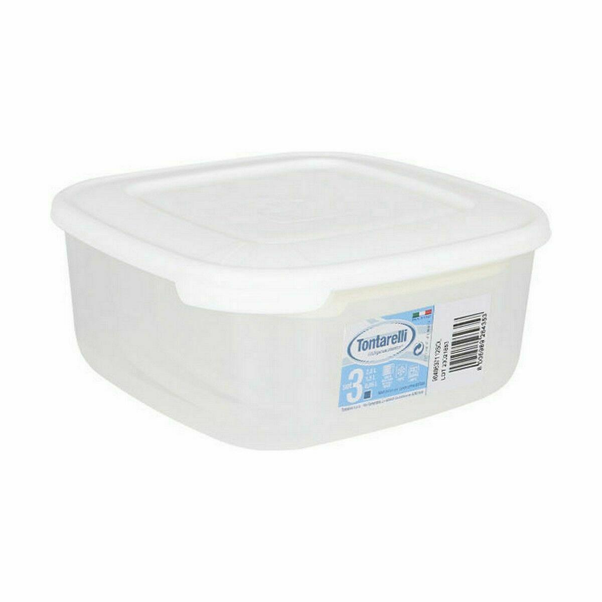 Set de 3 Fiambreras Tontarelli Family Blanco 20 x 20 x 9,4 cm (20 Unidades)