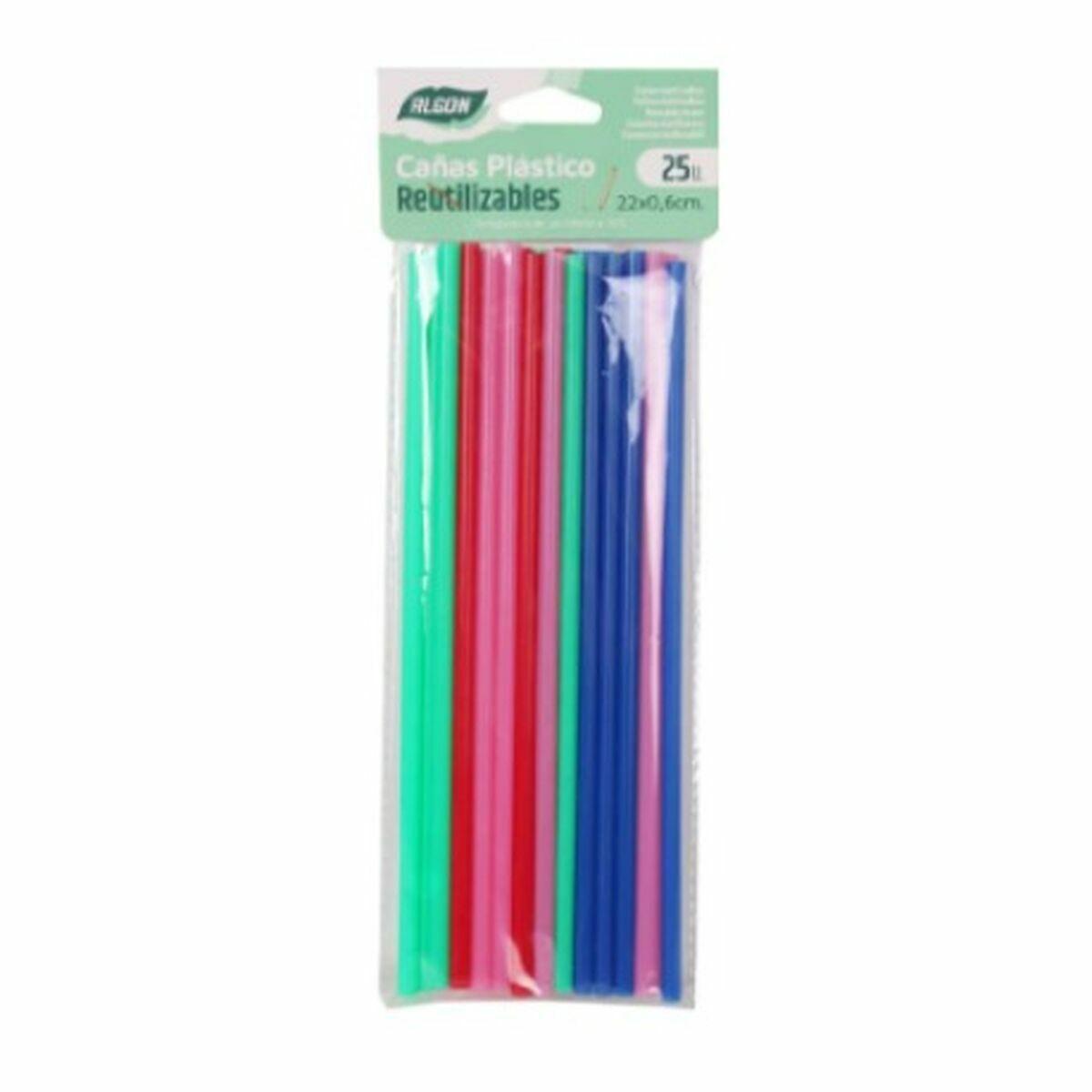 Pajitas Reutilizables Algon Multicolor Plástico 36 Unidades 22 cm 6 mm