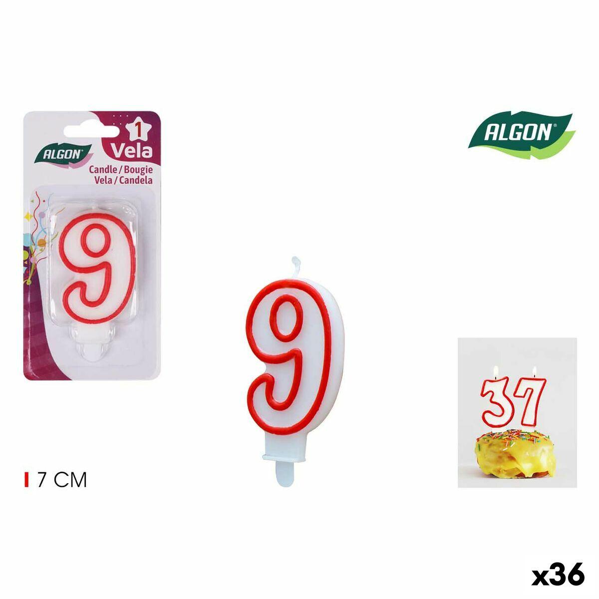 Set de Velas Algon Rojo (36 Unidades)