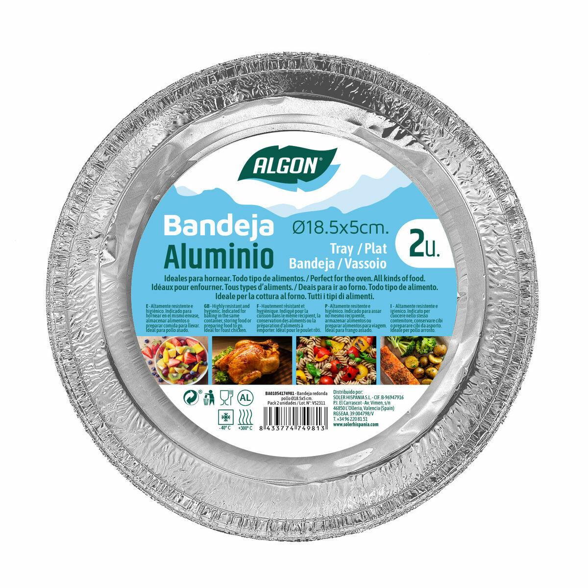 Juego de Bandejas Algon Redonda Pollo 24 Unidades