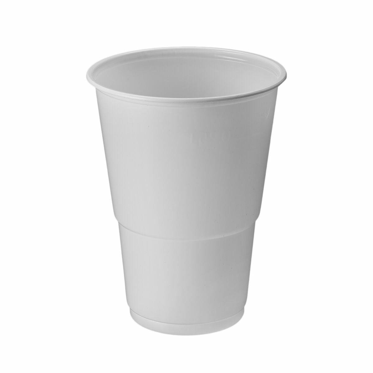 Set de vasos reutilizables Algon Blanco 24 Unidades 330 ml (50 Piezas)