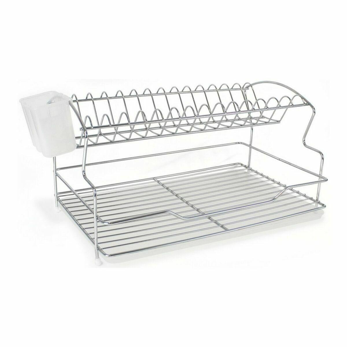 Escurridor para Fregadero Quttin Blanco Plateado Metal 28 x 40,5 x 22 cm 4,5 mm (4 Unidades)