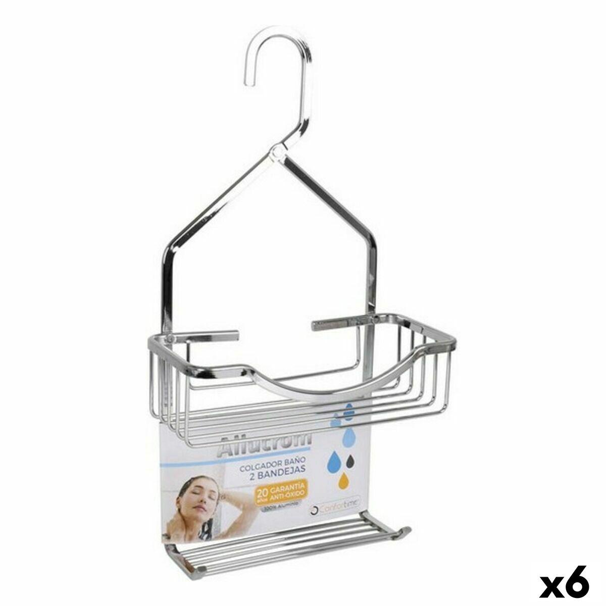 Colgador para la Ducha Confortime 159126 Aluminio Antioxidante 27,8 x 11,6 x 49 cm (6 Unidades) (27,8 x 11,6 x 49 cm)