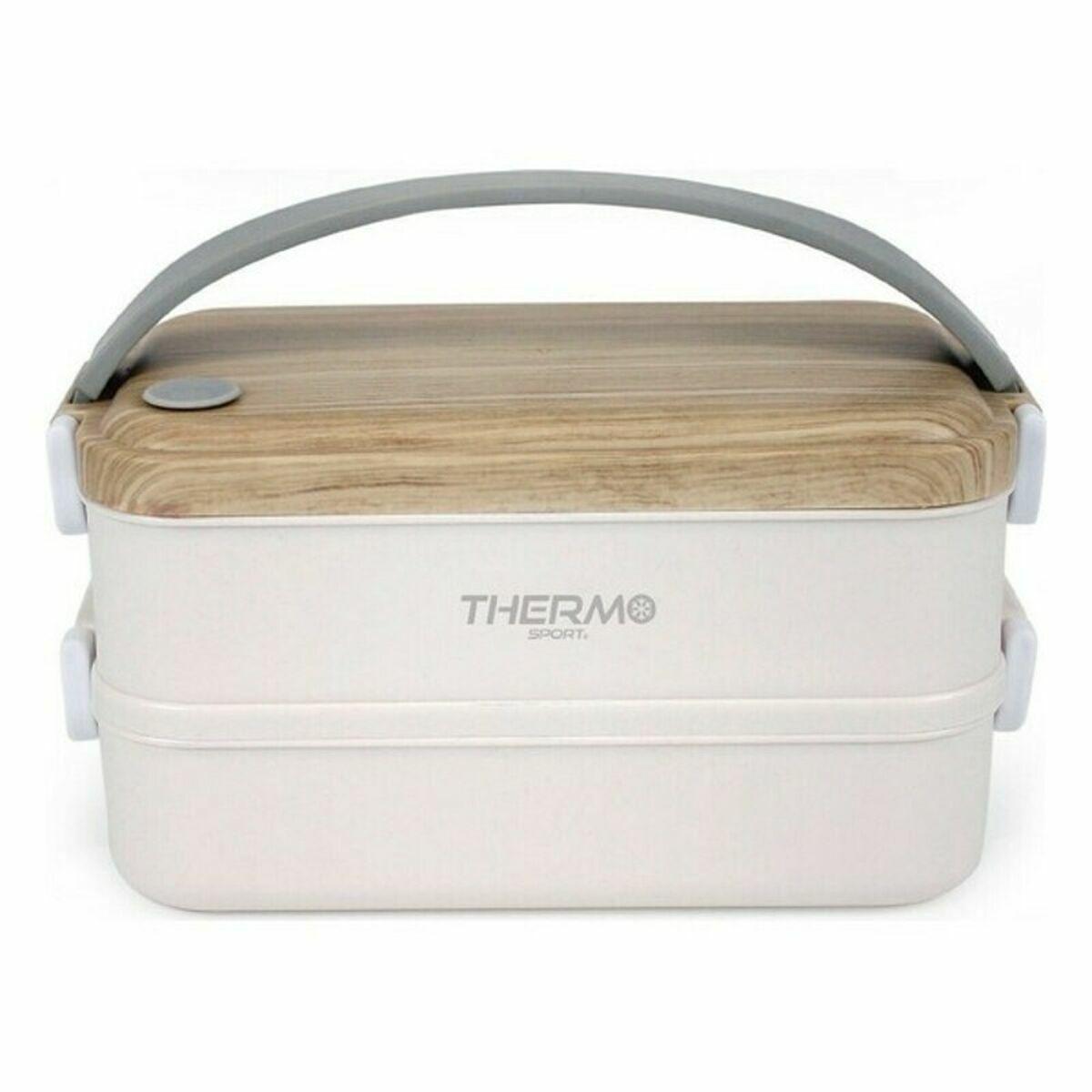 Fiambrera ThermoSport Térmica Acero Inoxidable Rectangular (6 Unidades) (2 x 550 ml)