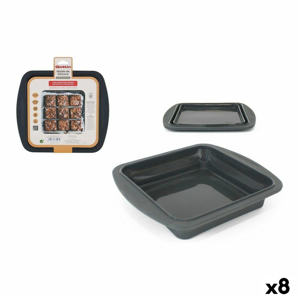 Molde para Horno Quttin Silicona Rígido 27,6 x 24,2 x 5,3 cm (8 Unidades)