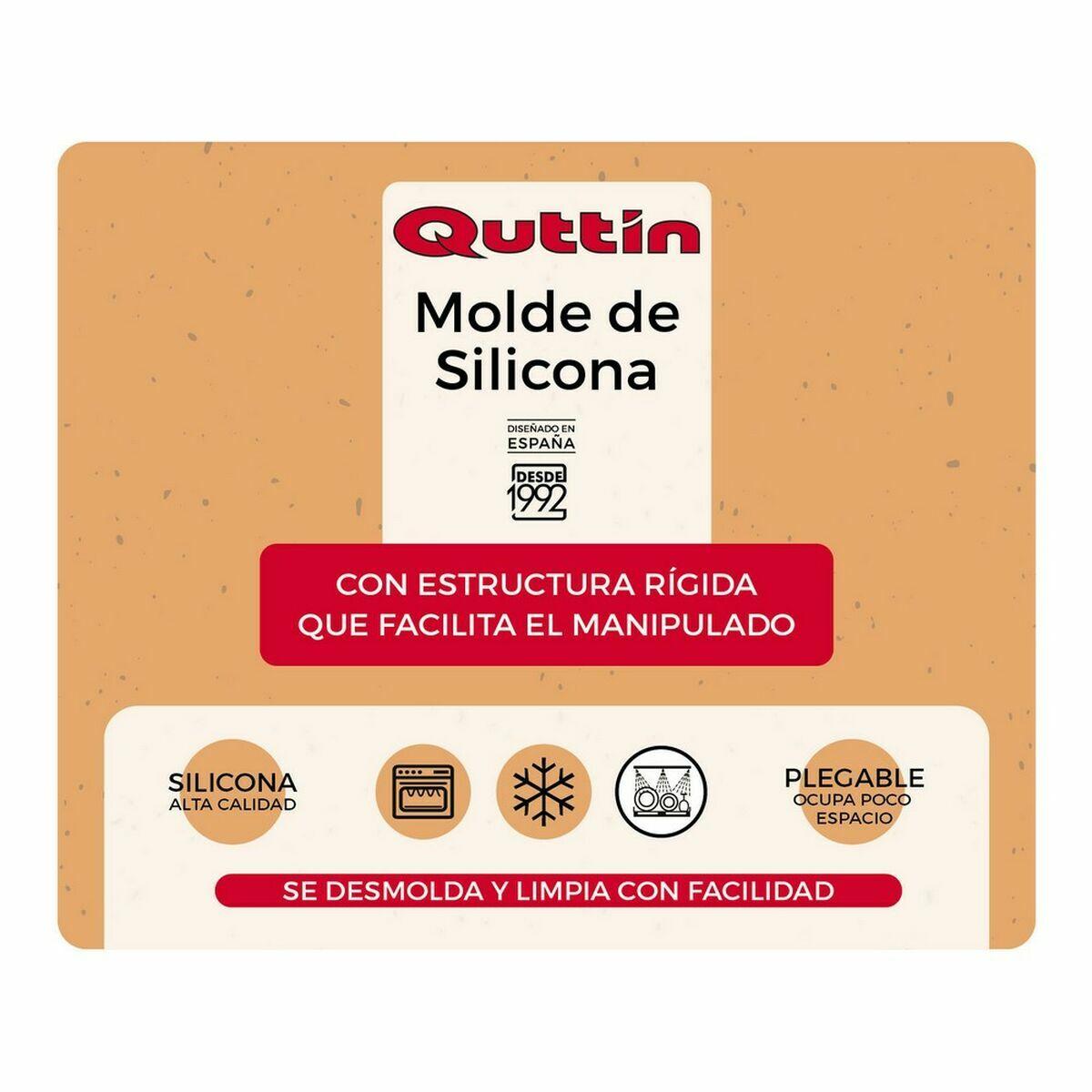 Molde para Horno Quttin Silicona Rígido 27,6 x 24,2 x 5,3 cm (8 Unidades)