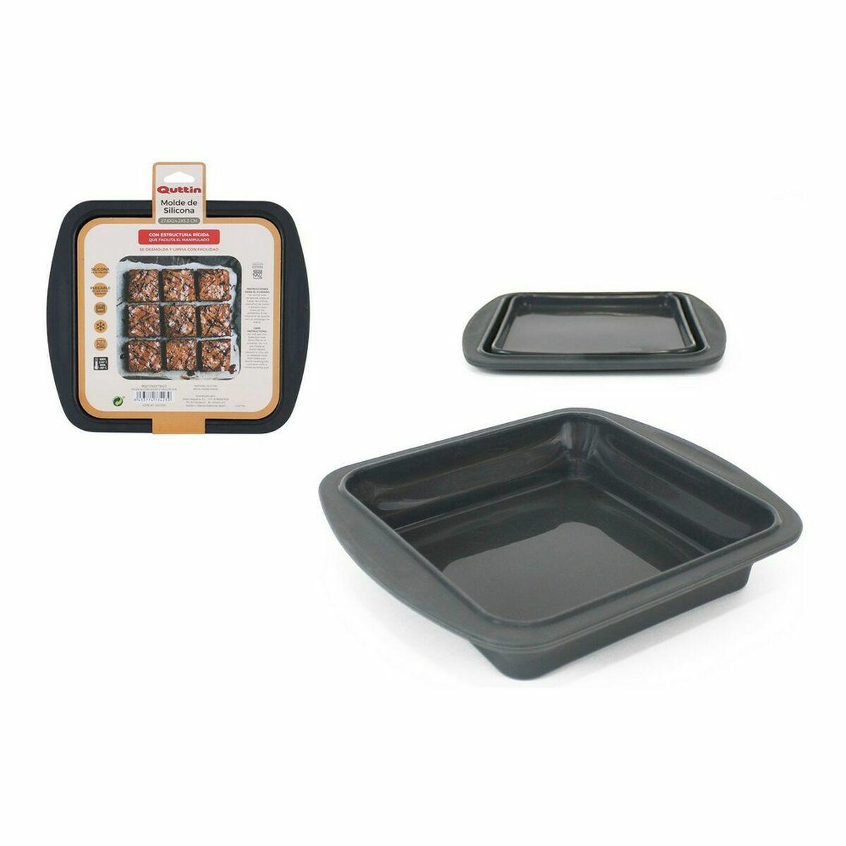 Molde para Horno Quttin Silicona Rígido 27,6 x 24,2 x 5,3 cm (8 Unidades)
