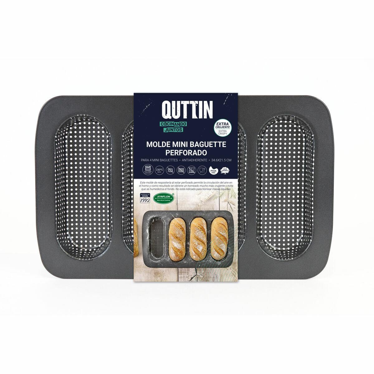 Molde para Baguettes Quttin Baguette 34,6 x 21,5 x 3 cm (12 Unidades)