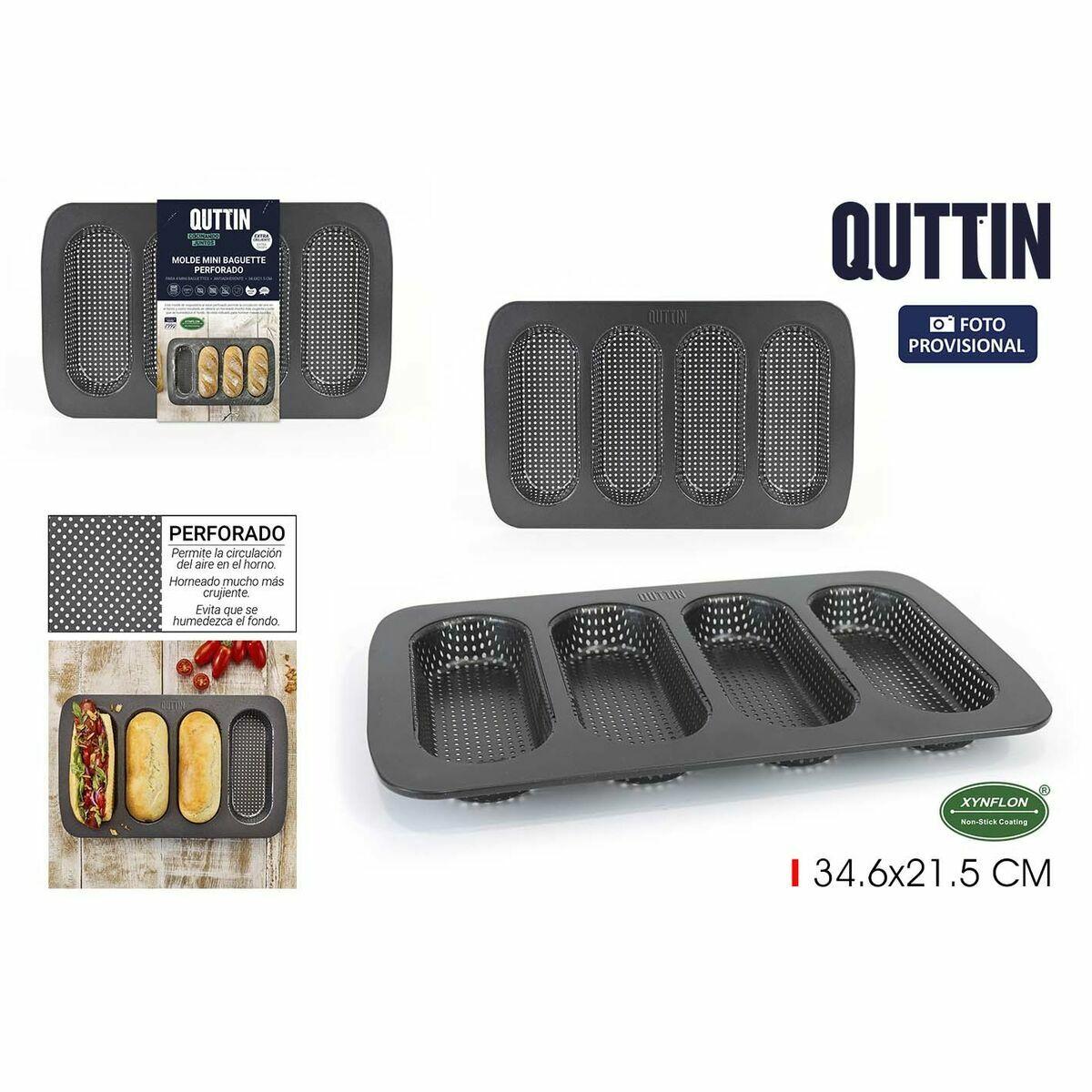Molde para Baguettes Quttin Baguette 34,6 x 21,5 x 3 cm (12 Unidades)